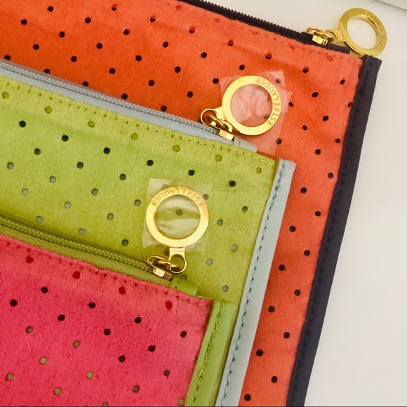 Estée Lauder Set of Three Faux Suede Makeup Bags - Picture 4 of 6